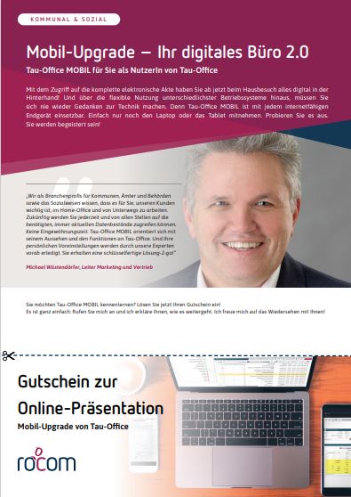 Onlinegutschein-Software_Demotermin zur Dokumentationssoftware von rocom