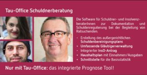 Flyer Schuldnerberatung, Prognosetool