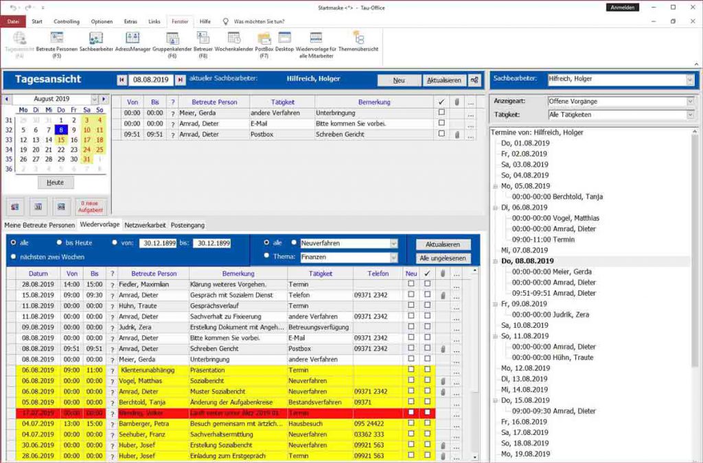 Softwarelösung Tau-Office für Kommunen und Soziale Einrichtungen