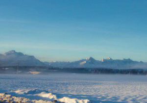 Bergpanorama im Winter